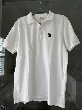 Men's White October’s Very Own Polo Shirt with Embroidered Logo